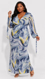 Marble Muse Maxi Dress (Plus Size)