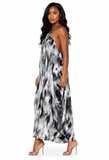Midnight Muse Halter Maxi Dress