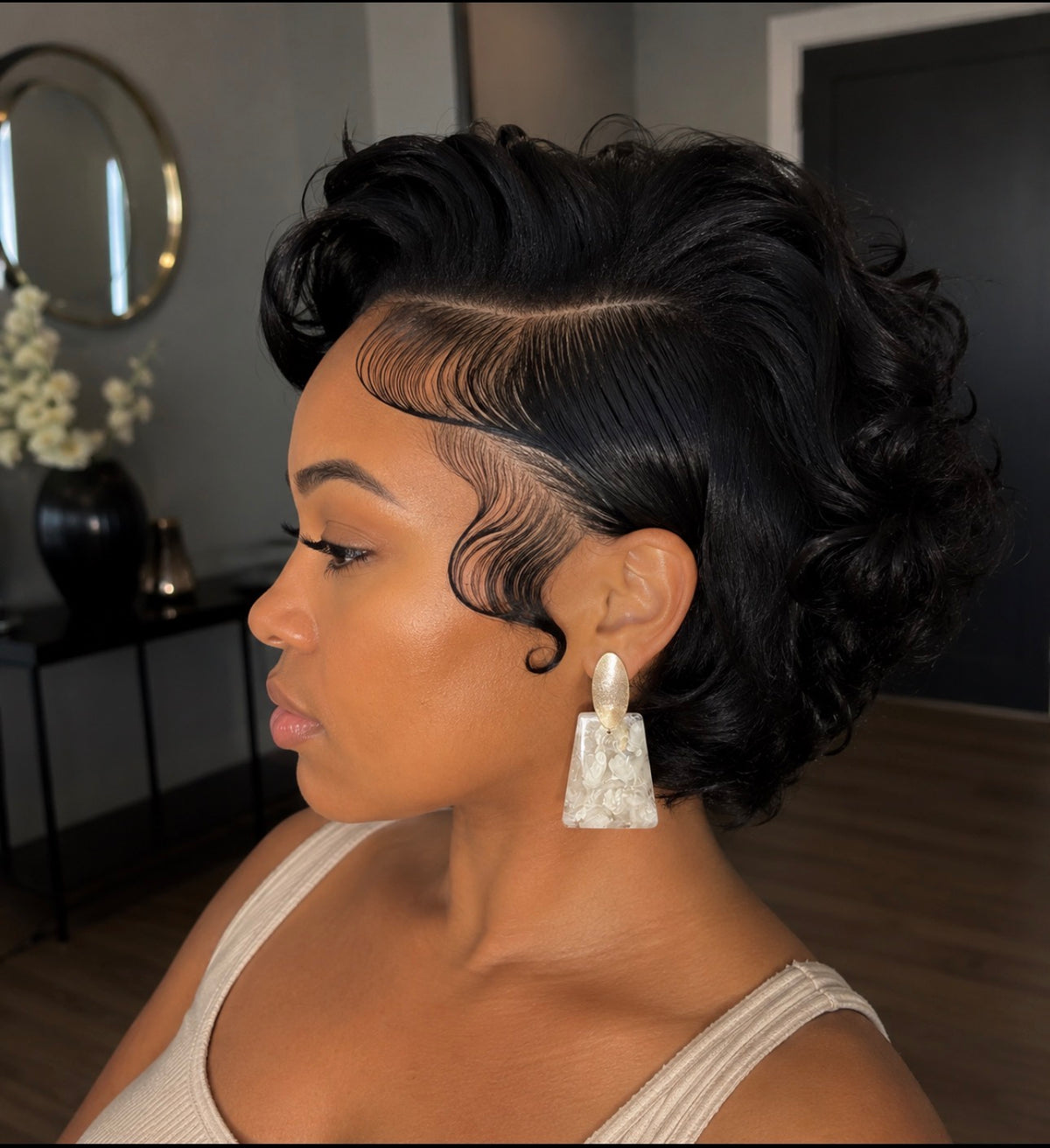Ivory Bloom Statement Earrings