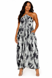 Midnight Muse Halter Maxi Dress