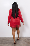 Fiona Fringe Skirt - Red